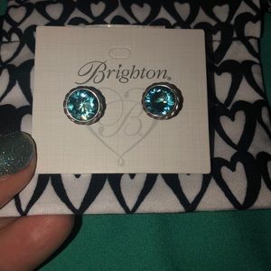 Brighton small stud earrings- baby blue